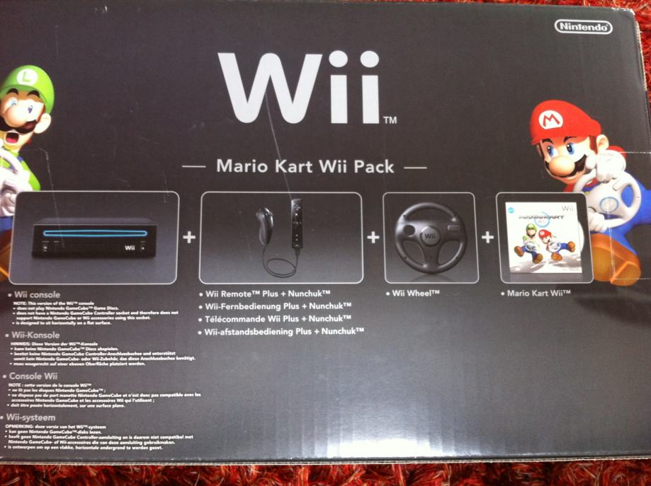 WII Nintendo uređaj Mario kart pak black