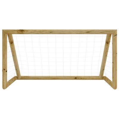 vidaXL Nogometni gol s mrežom 120x60x80 cm od impregnirane borovine