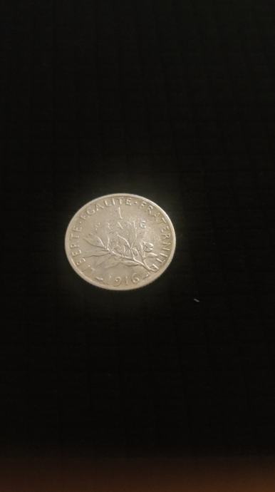 1 Franc 1916 - Francuska srebro