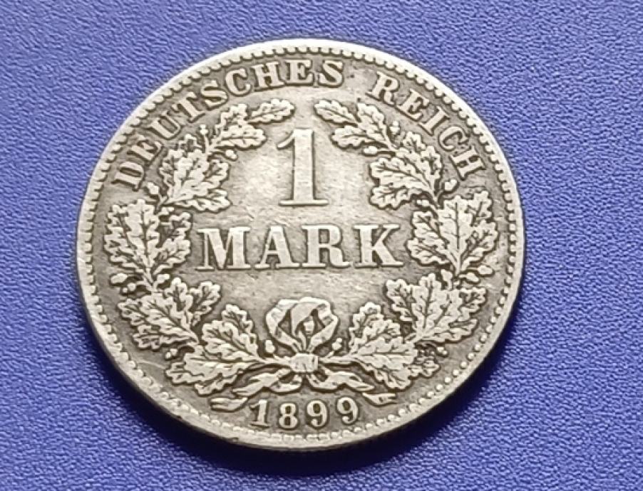 1 MARK 1899 D-NJEMAČKA (GERMANY)-SREBRO-RJEĐE