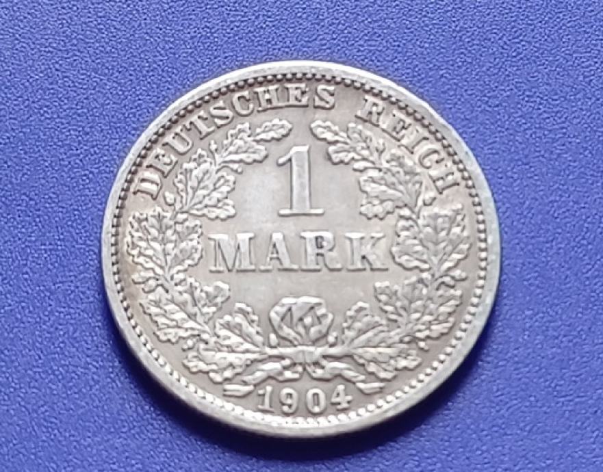 1 MARK 1904 D-NJEMAČKA (GERMANY)-SREBRO-RJEĐE