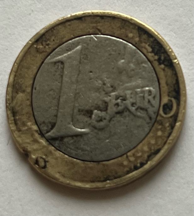 1 € Španjolska , Juan Carlos l, sa greškom otiska