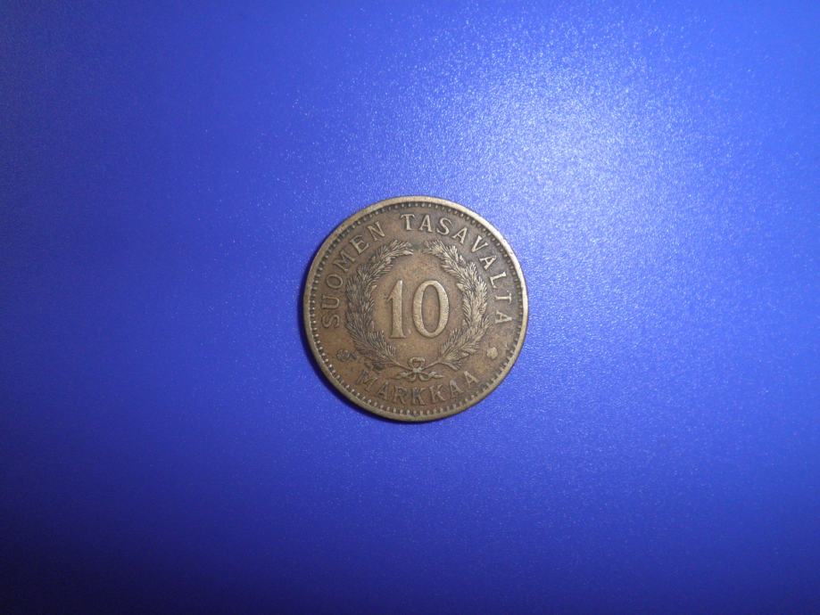 10 MARKKAA 1929-FINSKA (FINLAND)-RIJETKO