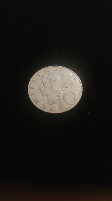 10 Schilling 1957 - Austrija srebro