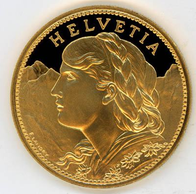 1927 B Swiss 20 Franc GOLD Helvetia Switzerland Coin (jedan komad)