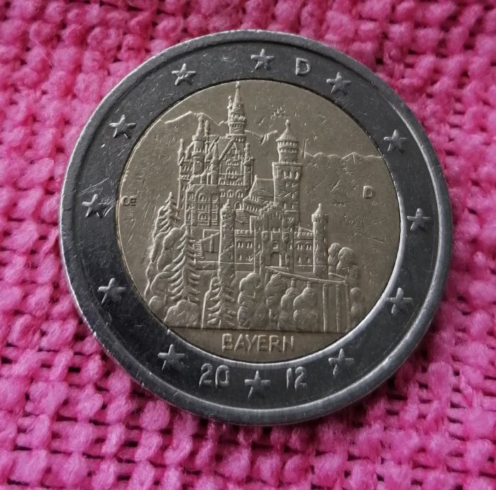 2 euro SET kovanica "Njemačke pokrajine" Bayern, 2012. god.