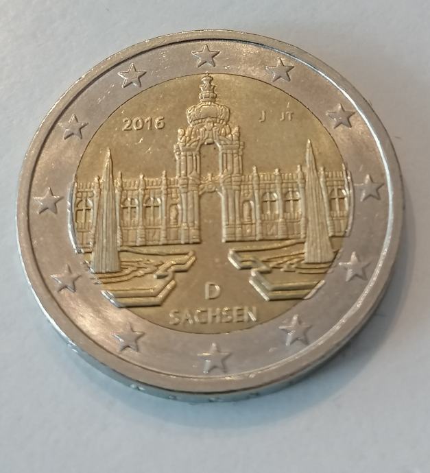 2 euro SET kovanica "Njemačke pokrajine" Sachsen, 2016. god.