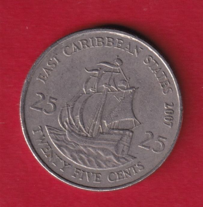 4073 / EAST CARREBEAN STATES 25 cents 2007