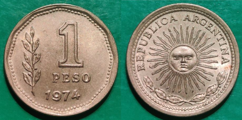 Argentina 1 Peso 1974 Unc