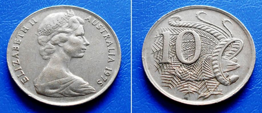 Australija Australia 10 Cents 1975 Km 65 Ptica