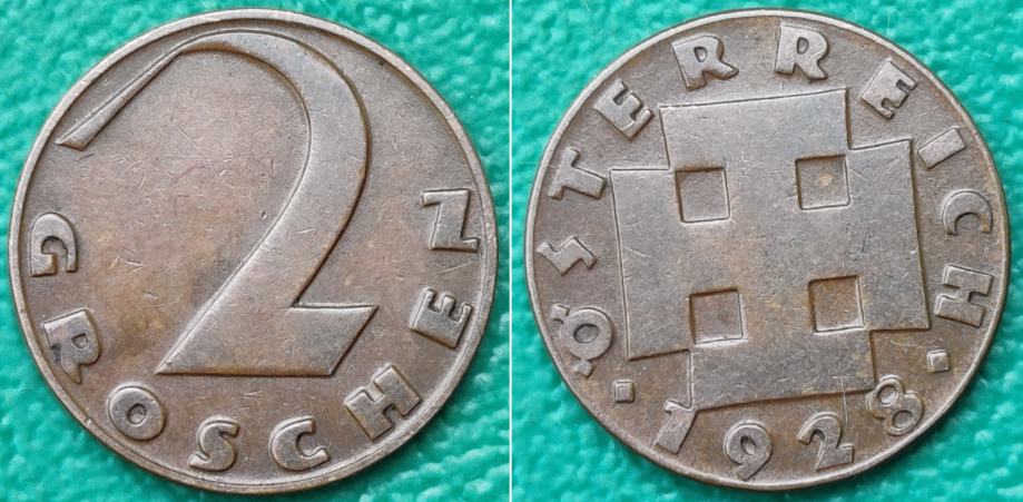 Austria 2 groschen, 1928 ***/