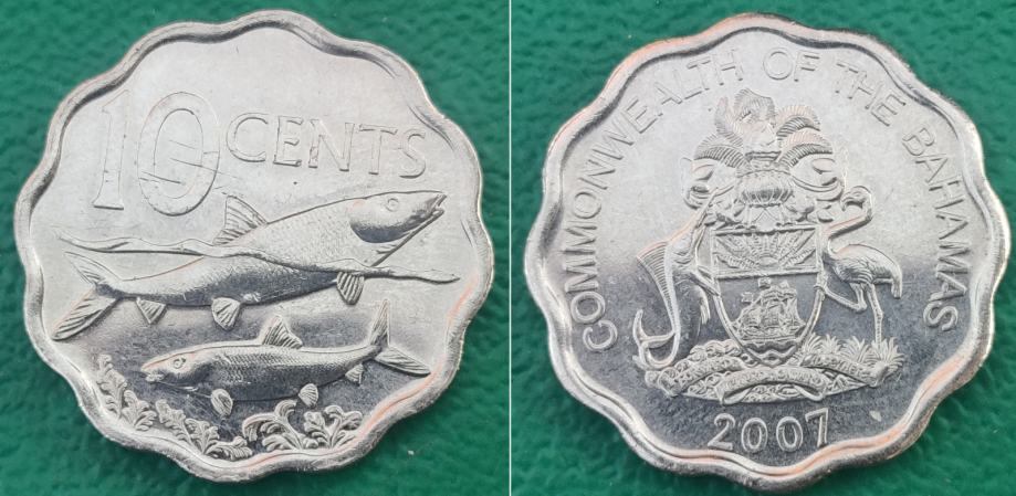 Bahamas 10 cents, 2007 ***/