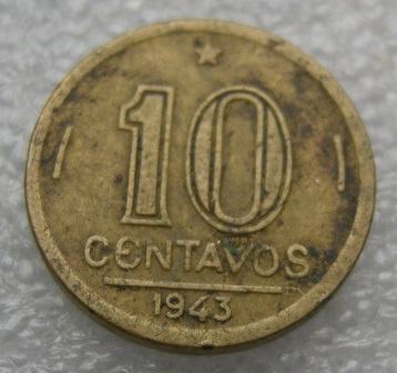 BRAZIL 10 CENTAVOS 1943