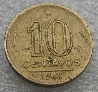 BRAZIL 10 CENTAVOS 1948