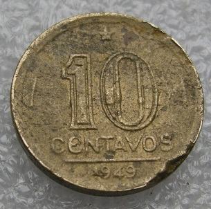 BRAZIL 10 CENTAVOS 1949