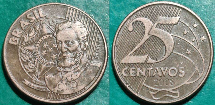 Brazil 25 centavos, 2008 ***/