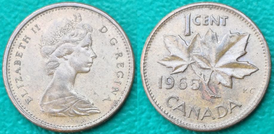 Canada 1 cent, 1965 ***/