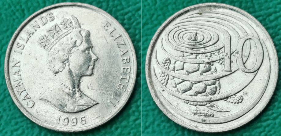 Cayman Islands 10 cents, 1996 ***/