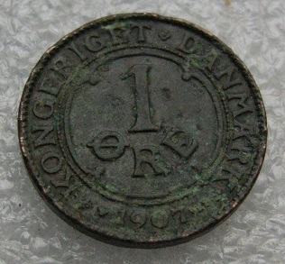 DENMARK 1 ORE 1907