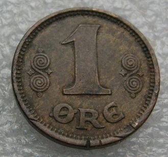 DENMARK 1 ORE 1916