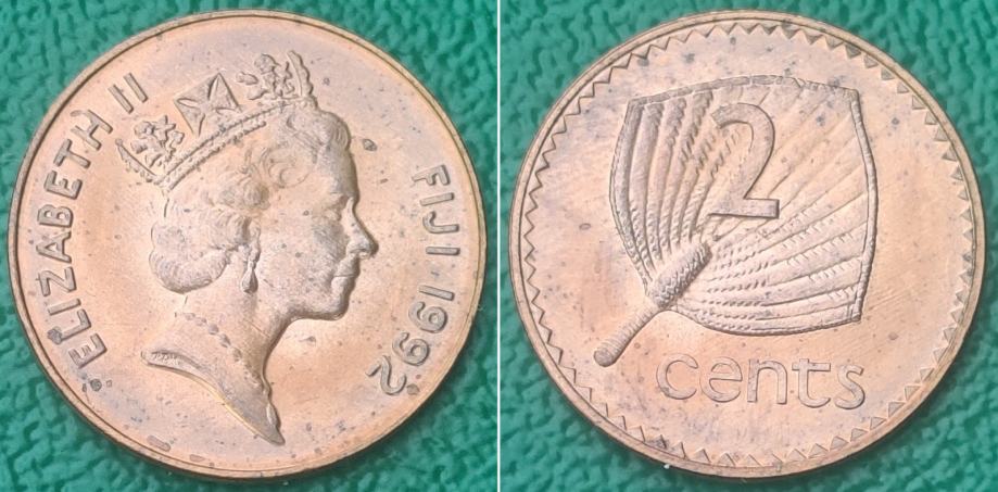 Fiji 2 cents, 1992 ***/