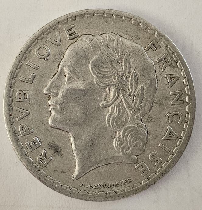 France 5 Francs 1947 Open 9