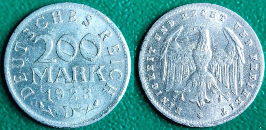 Germany 200 mark, 1923 "D" – Munich