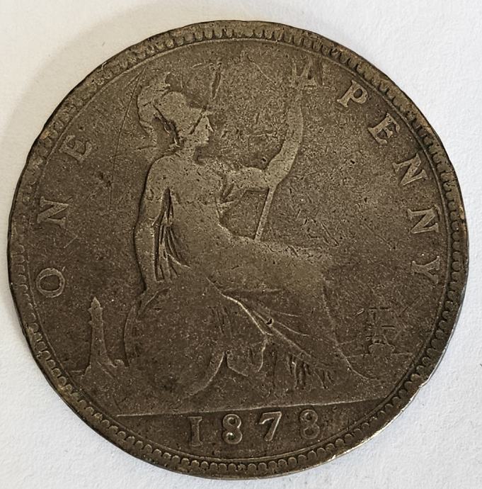 GREAT BRITAIN- ONE PENNY 1878.