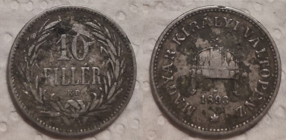 Hungary 10 filler, 1893 /