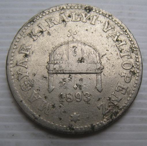 HUNGARY 20 FILLER 1893