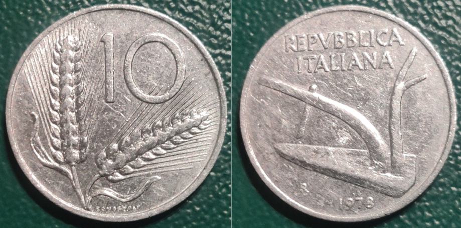 Italy 10 lire, 1978 ***/