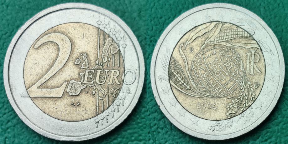 Italy 2 euro, 2004 50th Anniversary - World Food Program ***/