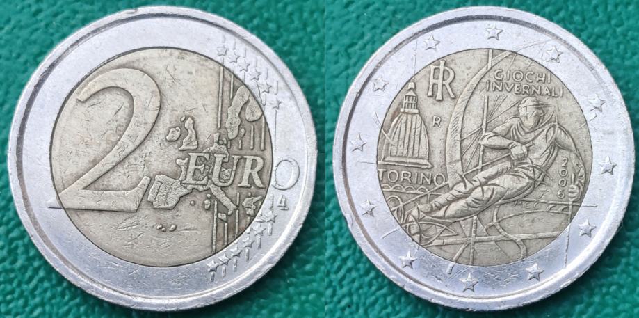 Italy 2 euro, 2006 XX winter Olympic Games, Turin 2006 ***/