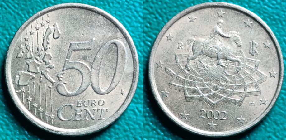 Italy 50 euro cent, 2002 ***/