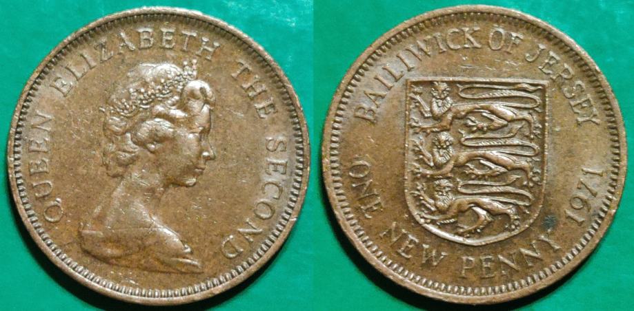 Jersey 1 new penny, 1971 ***/