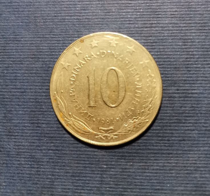 JUGOSLAVIJA SFRJ , 10 DINARA 1981