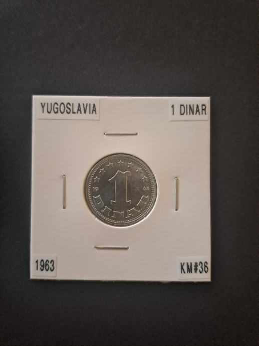 Jugoslavija (Yugoslavia) 1 Dinar 1963 UNC