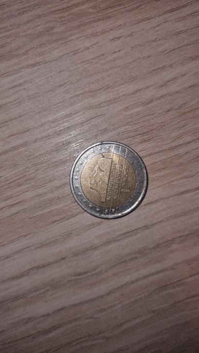 kovanica 2€ beatrix koningin der nederlanden 2000