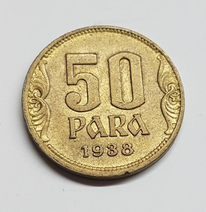 KRALJEVINA JUGOSLAVJA, 50 PARA, Petar II. 1938.
