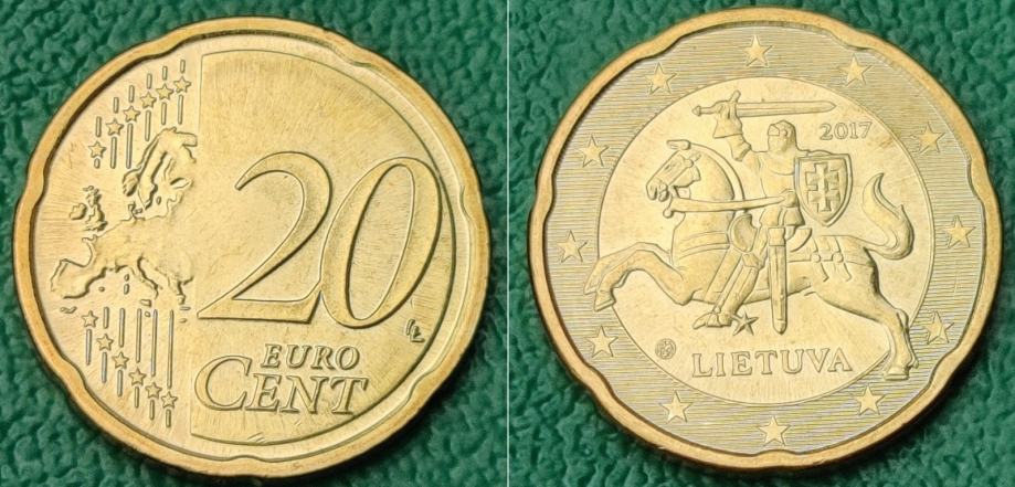 Lithuania 20 euro cent, 2017 ***/