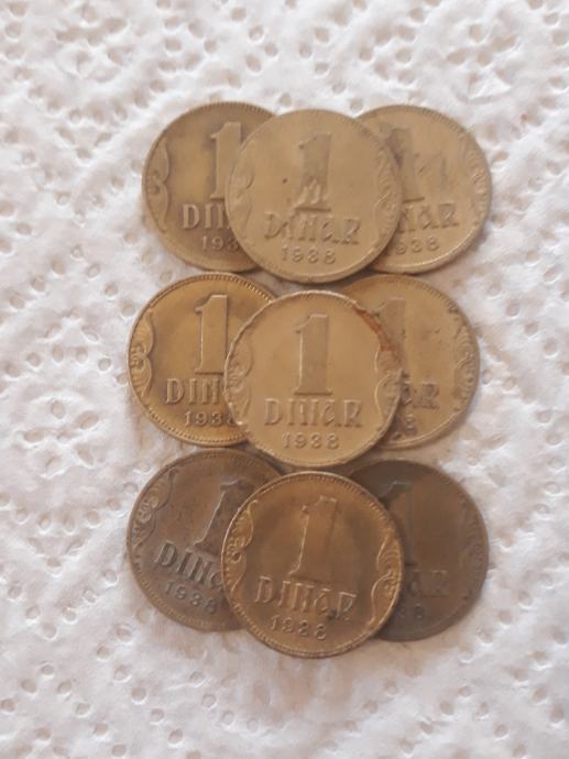 Lot 1 dinar 1938. 10 kom.