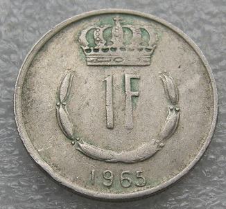 LUXEMBOURG 1 FRANC 1965