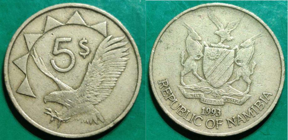 Namibia 5 Dollars 1993