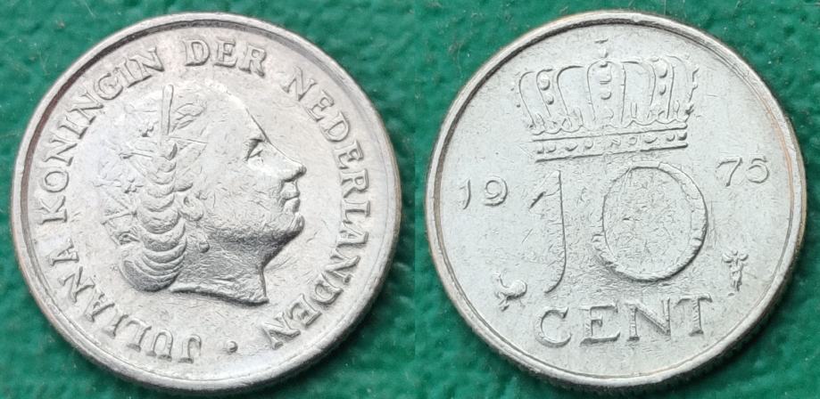 Netherlands 10 cents, 1975 /