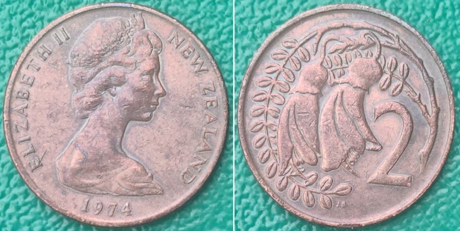 New Zealand 2 cents, 1974 ***/
