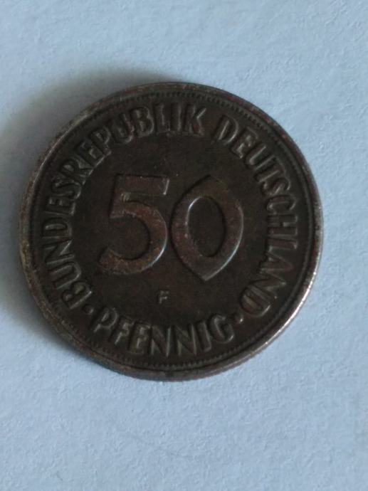 Njemačka, 50 pfennig 1950 F