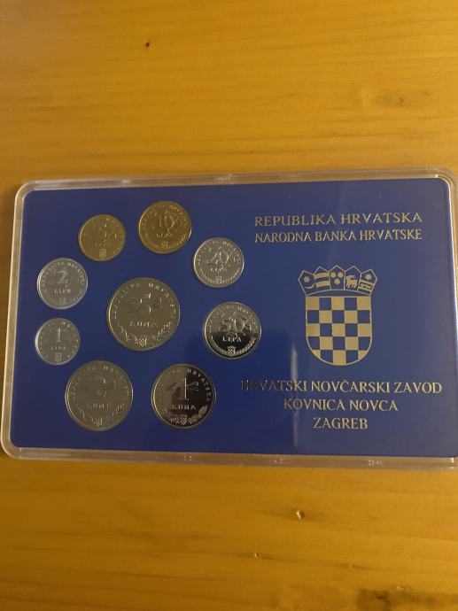 Numizmatički set lipa i kuna kovano 1995 godine