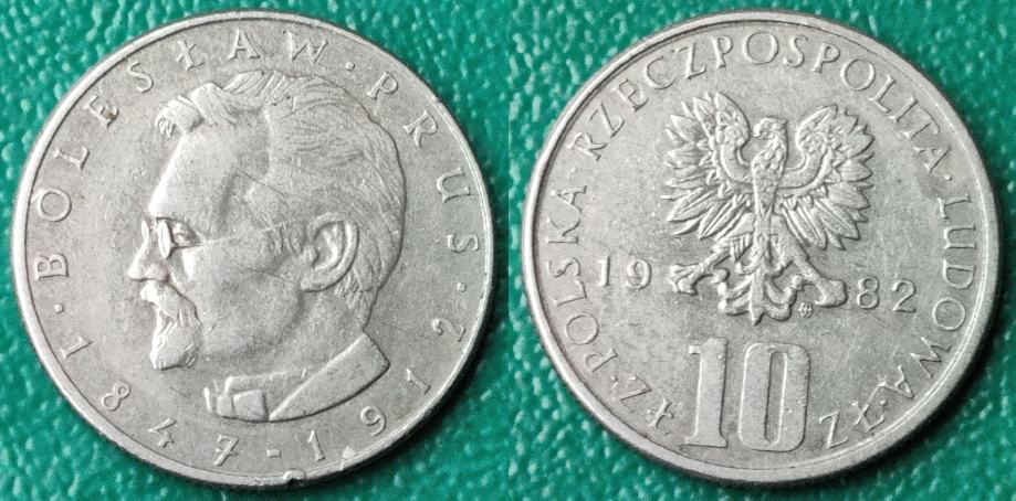 Poland 10 zlotych, 1982 Bolesław Prus ***/