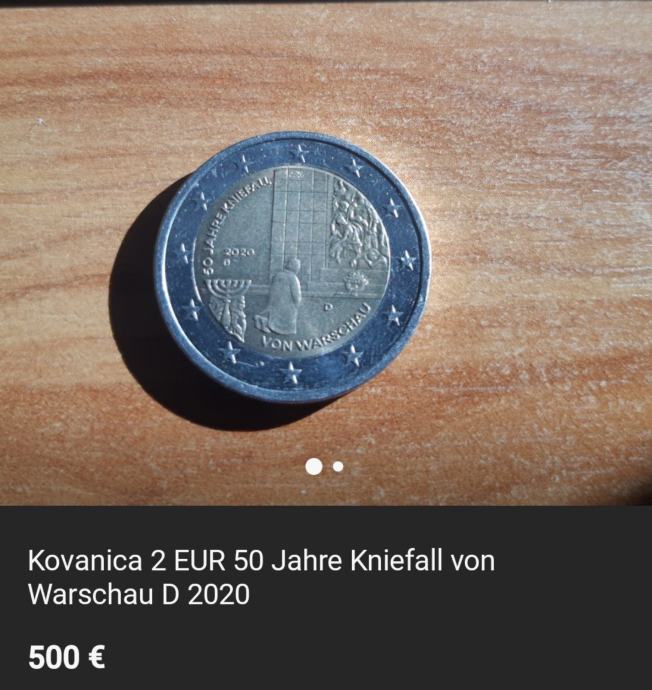 Prodajem Kovanicu od 2 eura