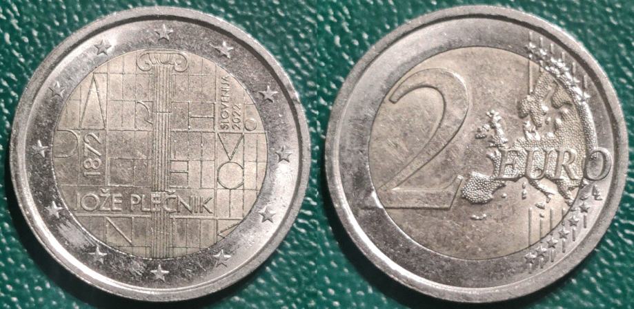 Slovenia 2 euro, 2022 150th Anniversary - Birth of Jože Plečnik